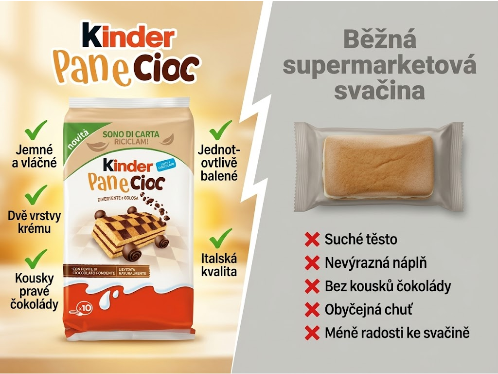 Kinder Pan e Cioc - srovn?n? v?hod
