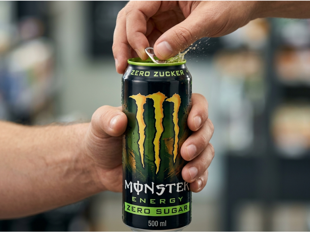 Monster Energy Green Zero Sugar 500 ml - aktivní použití