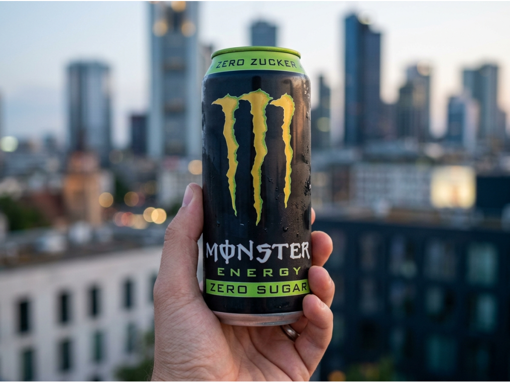 Monster Energy Green Zero Sugar 500 ml - detail v ruce