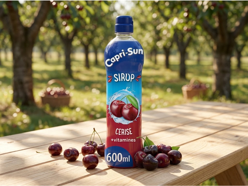Capri-Sun třešňový sirup s vitamíny 600 ml - letní servírování