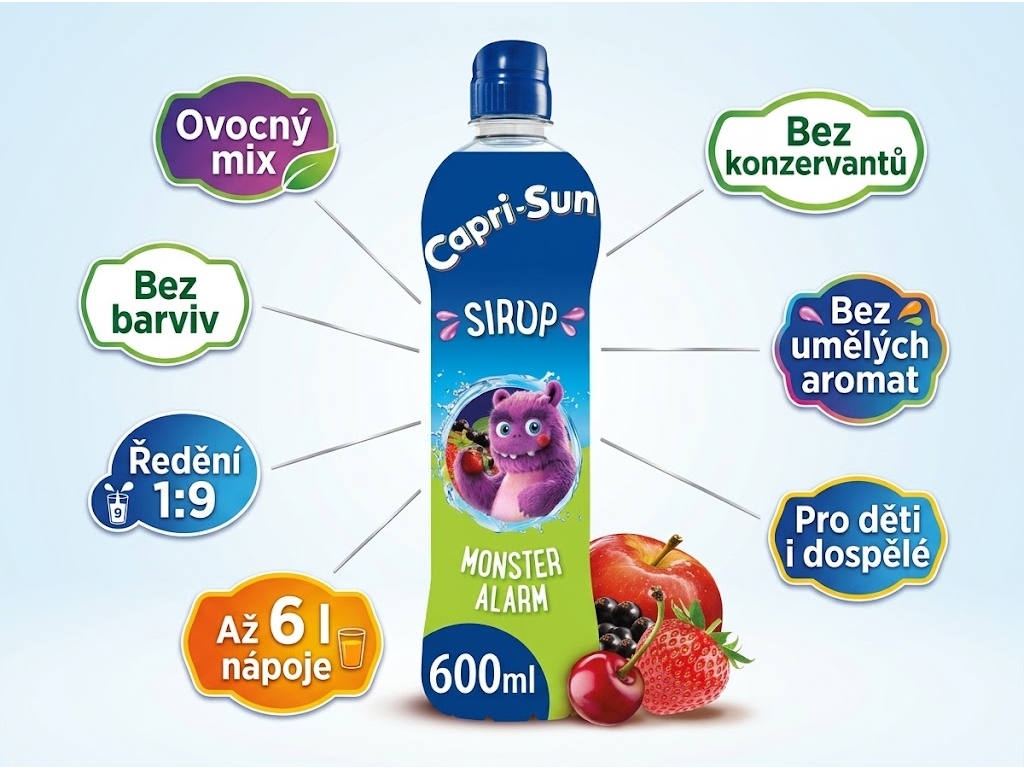 Capri-Sun ovocný sirup Monster Alarm 600 ml - hlavní benefity