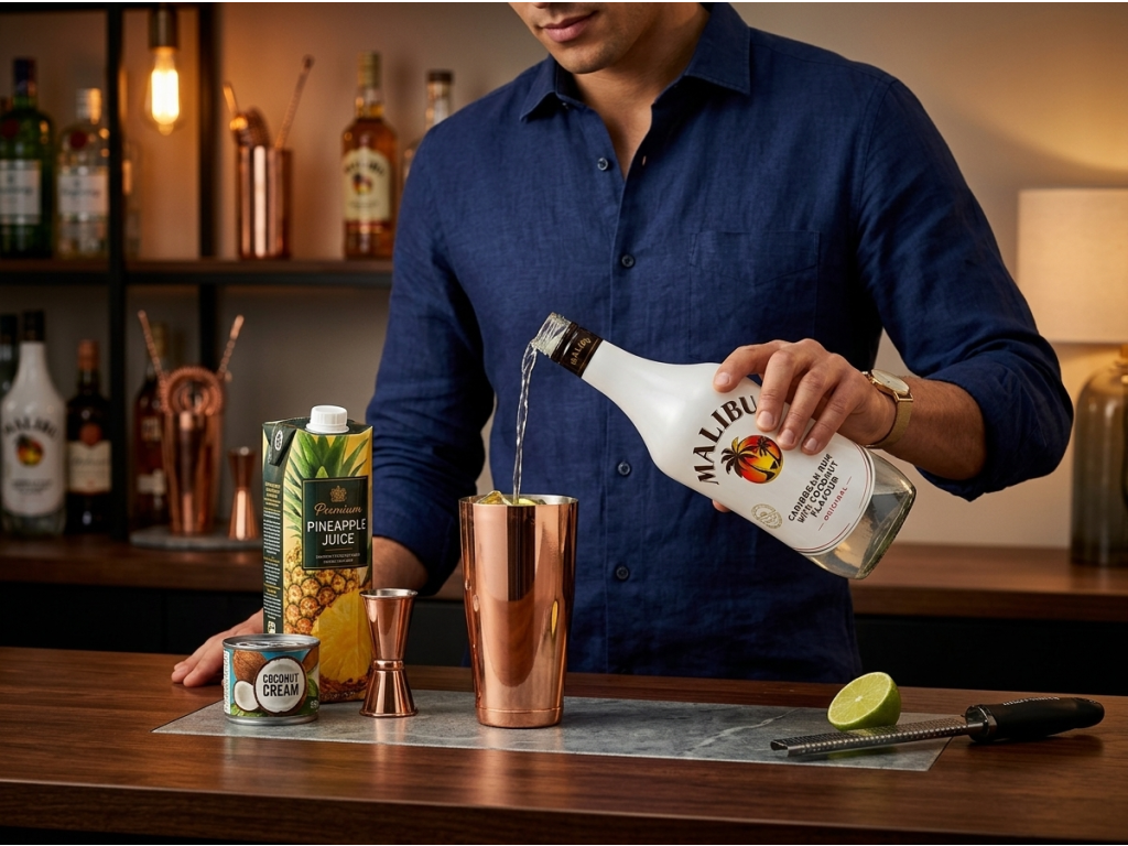 Malibu kokosový likér 18 % 1 l použití