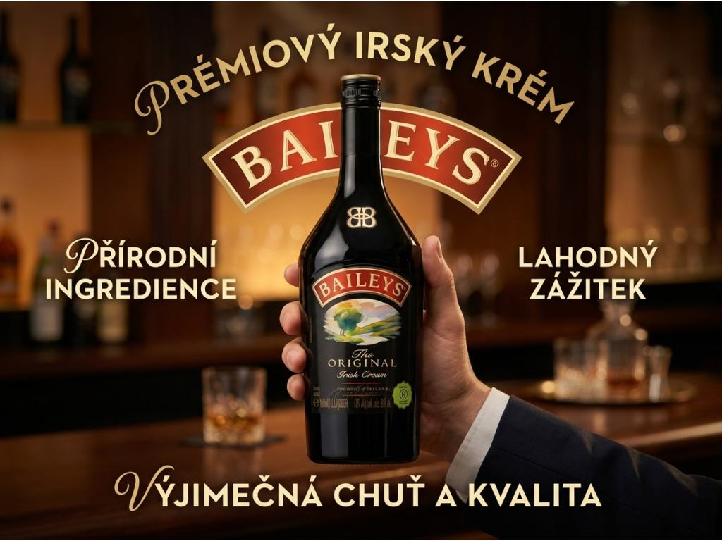 Baileys Original Irish Cream 17 % 1 l - lahev v ruce