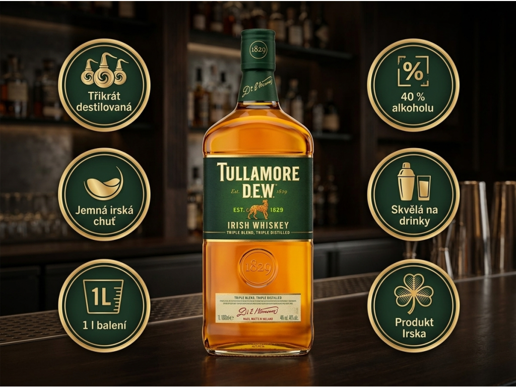 Tullamore Dew 1 l - hlavní výhody