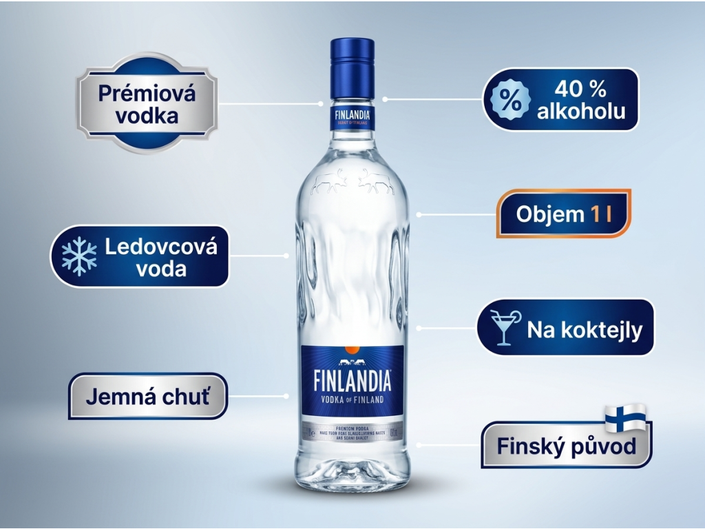 Finlandia vodka 1 l - hlavní benefity