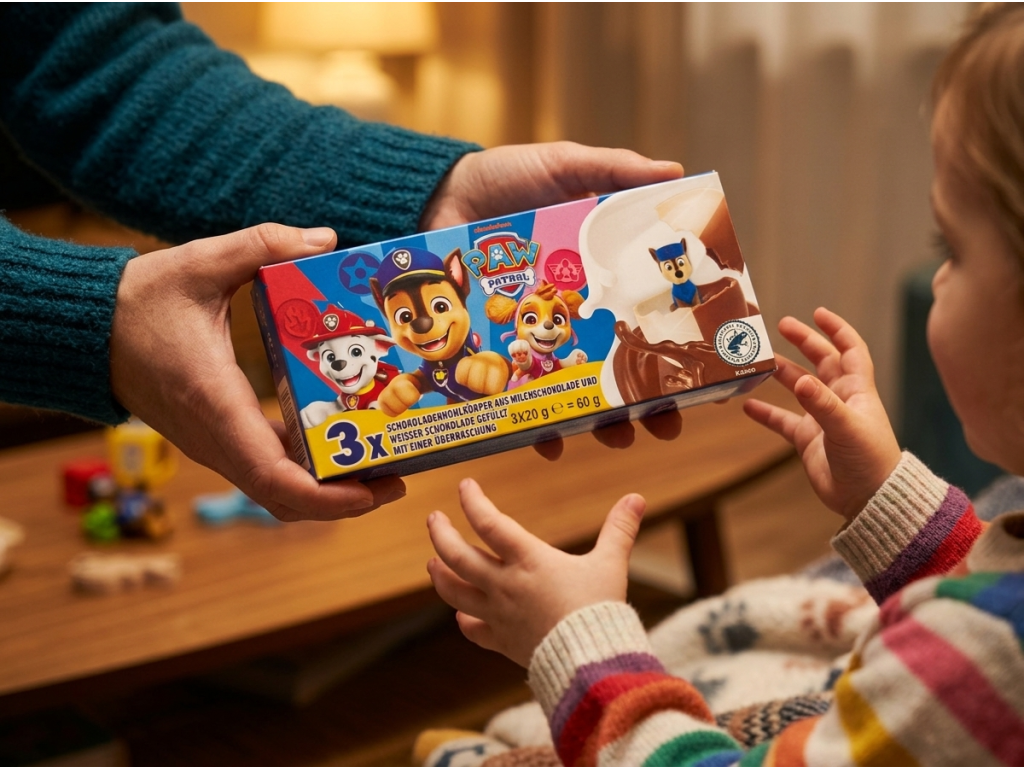 Choceur Paw Patrol čokoládová vajíčka - moment překvapení