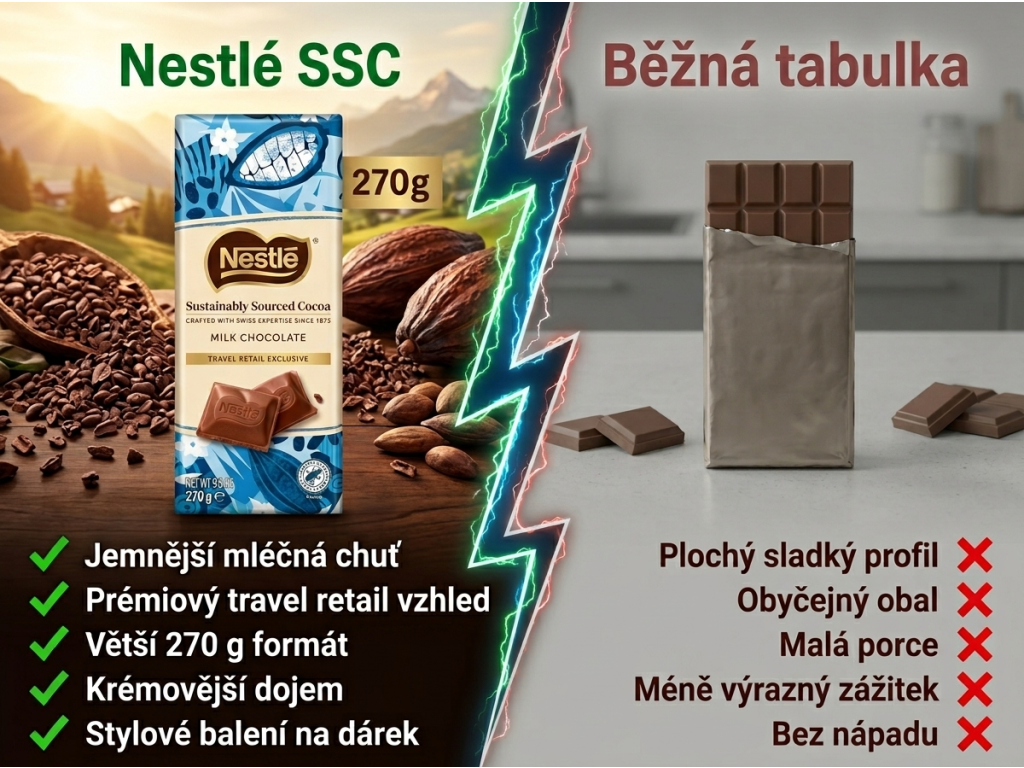 Nestlé SSC mléčná čokoláda 270 g - srovnání