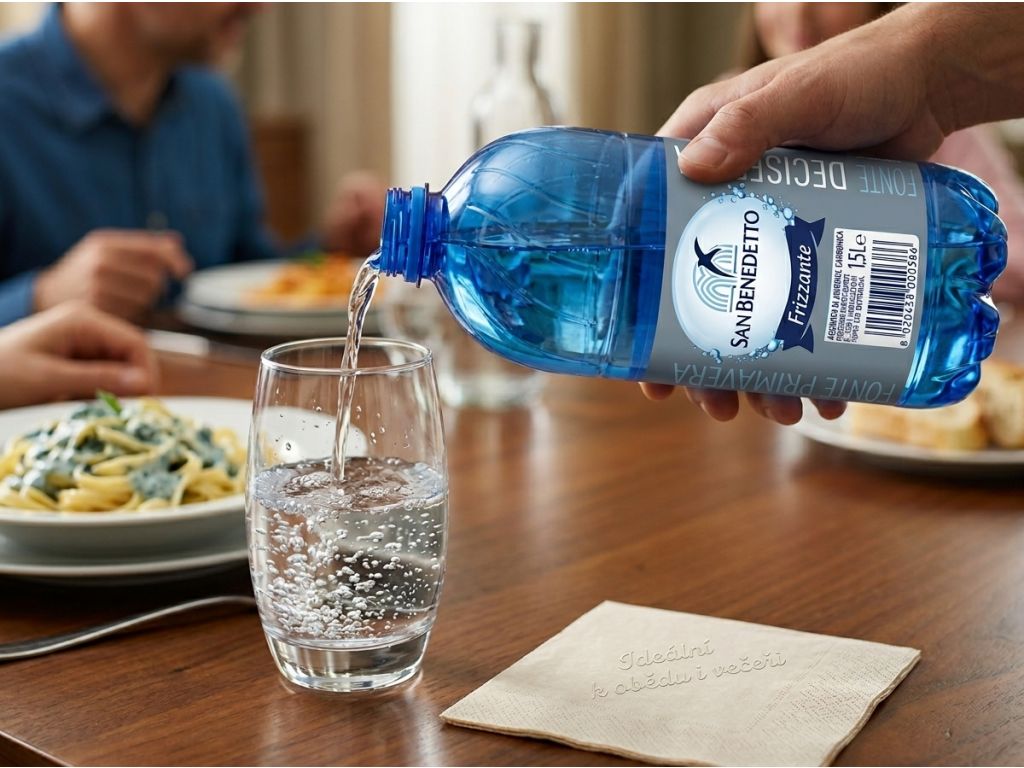 San Benedetto perlivá oligominerální voda 1,5 l - servírování