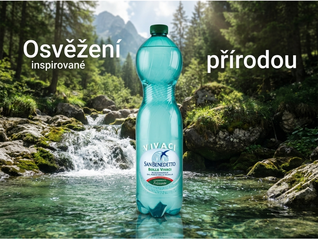 San Benedetto jemně perlivá oligominerální voda 1,5 l - inspirace přírodou