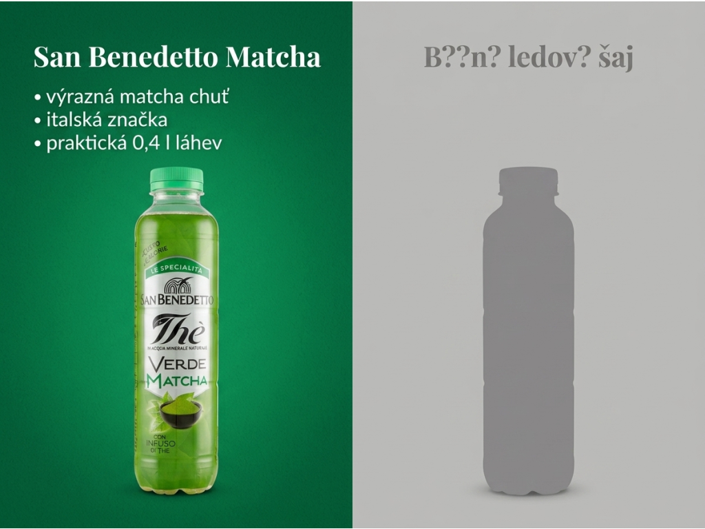 San Benedetto ledový zelený čaj Matcha 0,4 l - srovnání