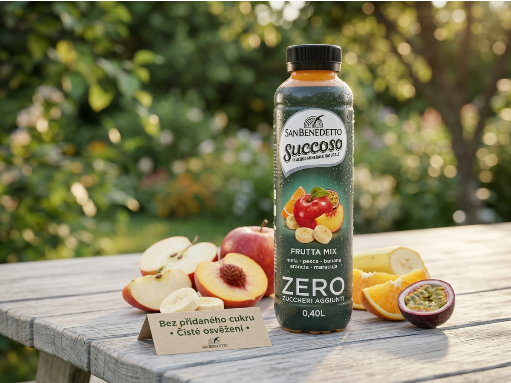 San Benedetto ovocný nápoj Succoso Fruit Mix Zero 0,4 l - ovocné osvěžení v přírodě
