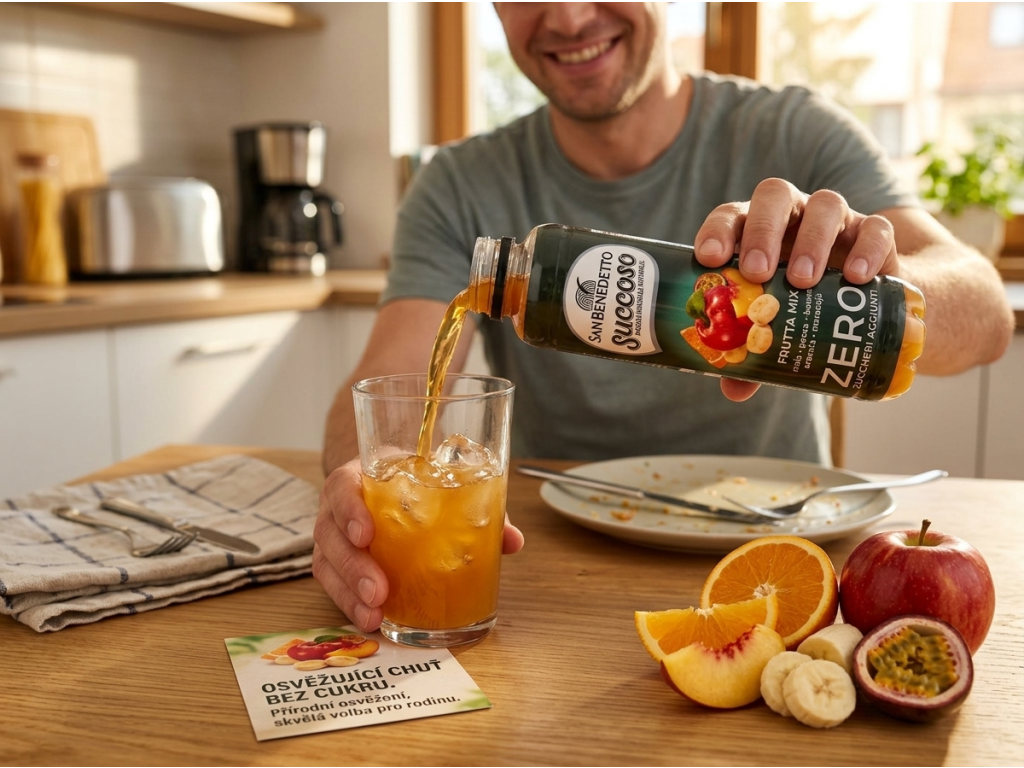 San Benedetto ovocný nápoj Succoso Fruit Mix Zero 0,4 l - podávání s ledem
