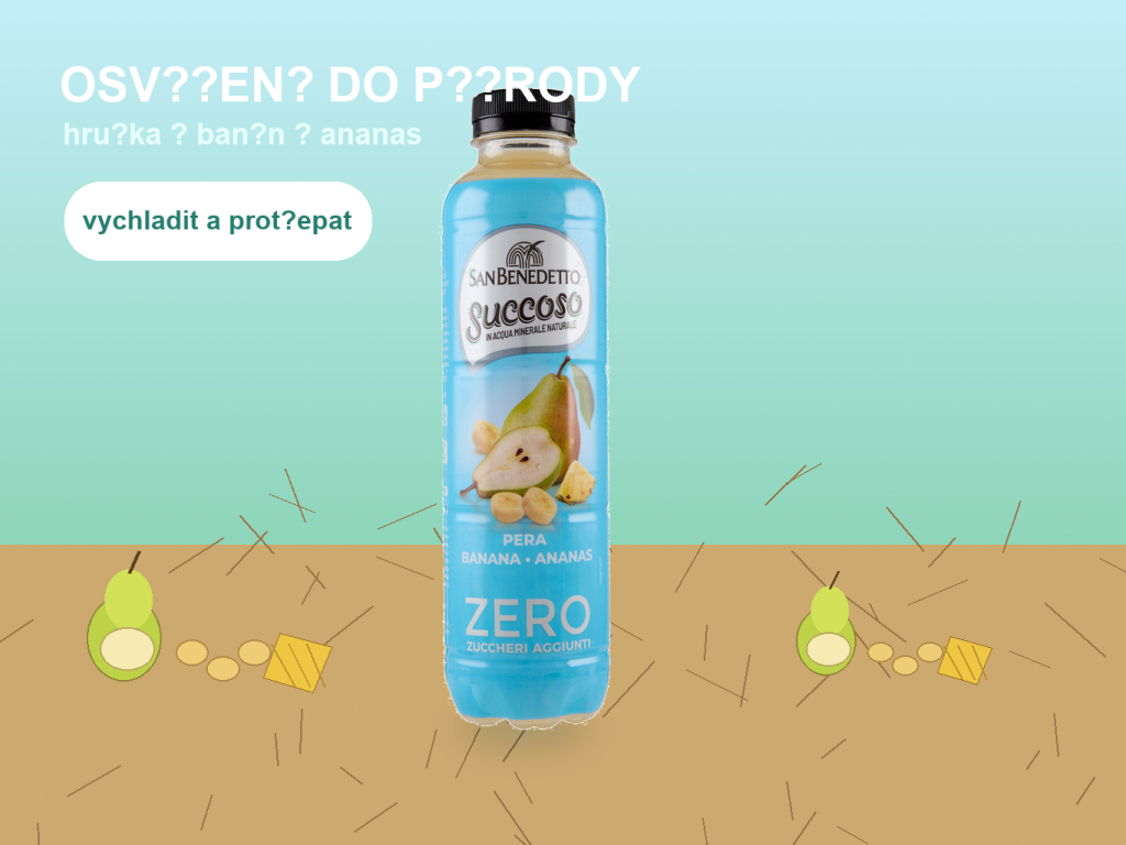 San Benedetto ovocny napoj Succoso hruska, banan a ananas Zero 0,4 l - ovocne osvezeni v prirode