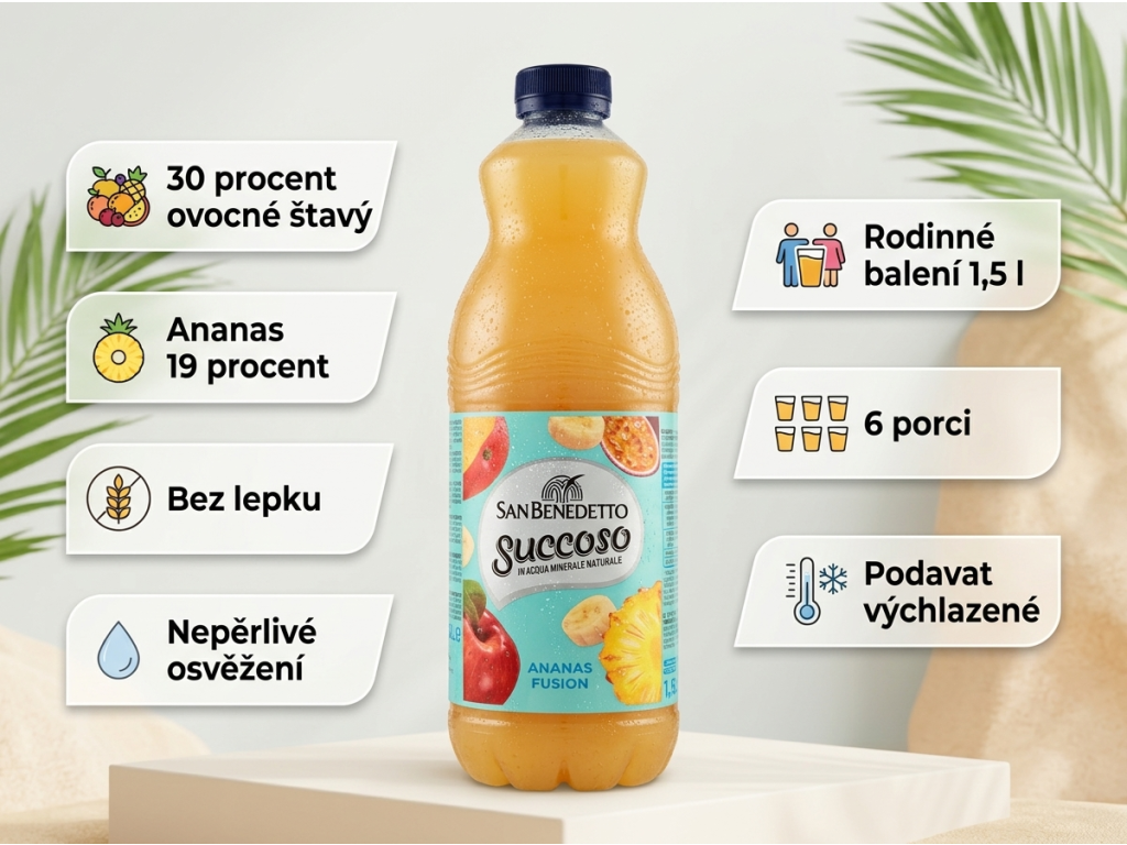 San Benedetto Succoso Ananas Fusion - hlavní výhody