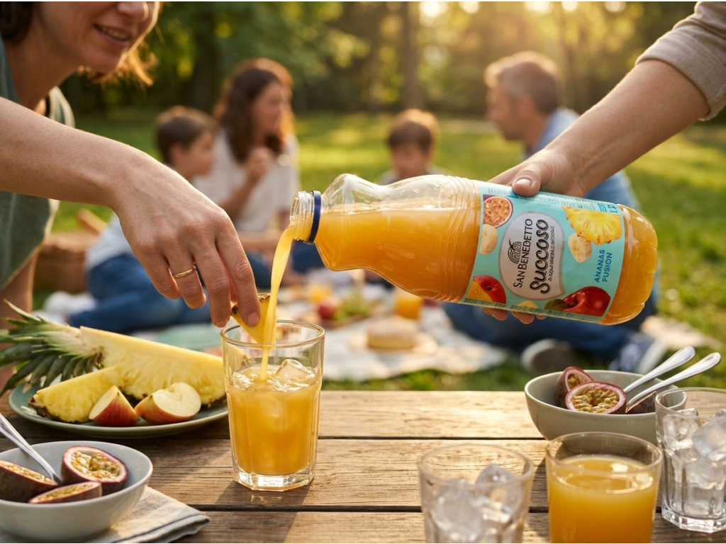 San Benedetto Succoso Ananas Fusion - podávání