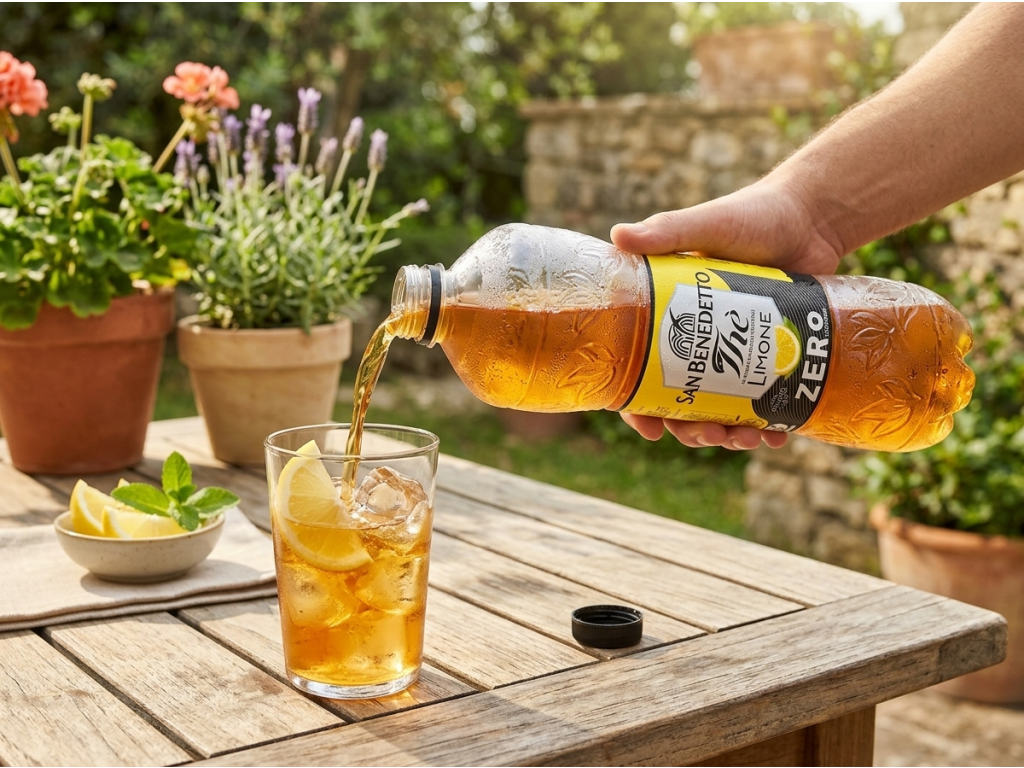 San Benedetto ledový čaj citron Zero 1,5 l - podávání s ledem