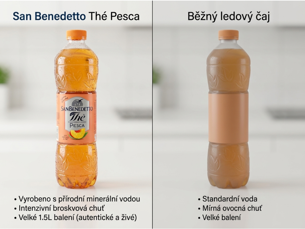 San Benedetto ledový čaj s broskví 1,5 l - srovnání