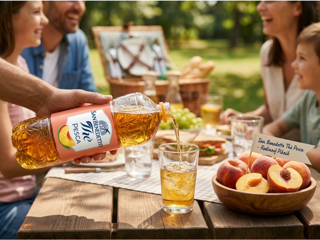 San Benedetto ledový čaj s broskví 1,5 l - podávání s ledem