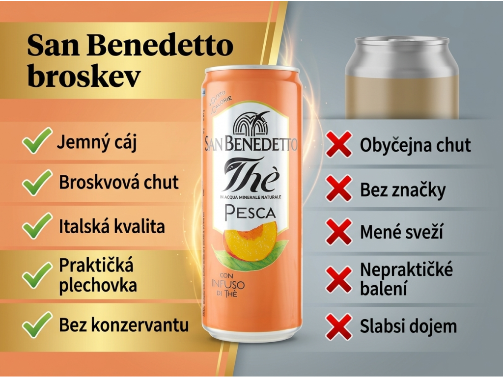 San Benedetto ledov&yacute; čaj s broskv&iacute; - srovn&aacute;n&iacute;