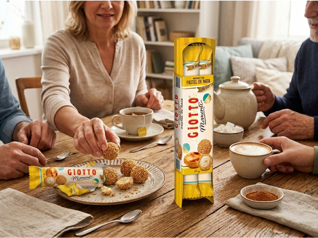 Giotto Momenti Pastel de Nata plněné kuličky 4x9 ks, 154 g - sdílení
