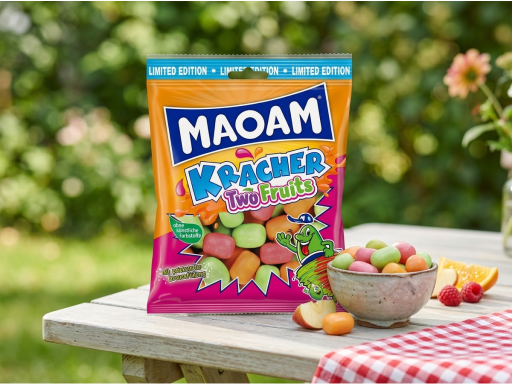Maoam Kracher Two Fruits - ovocné mlsání v prostředí