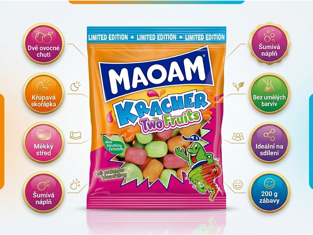 Maoam Kracher Two Fruits - hlavní výhody