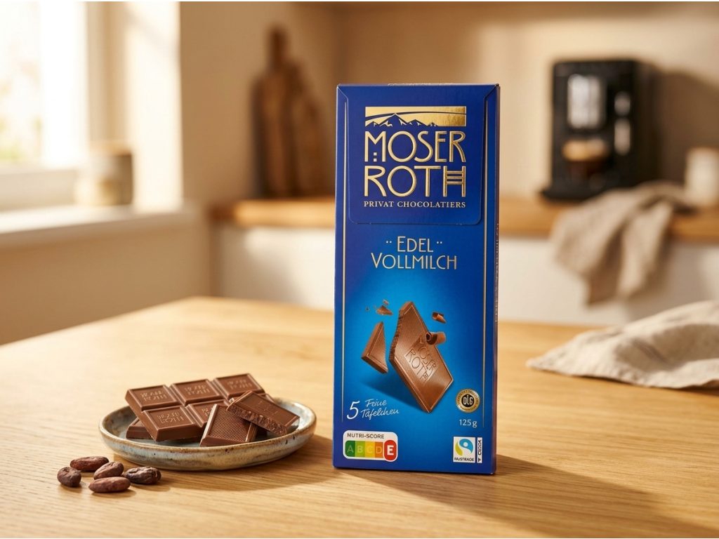 Moser Roth mléčná čokoláda v prostředí