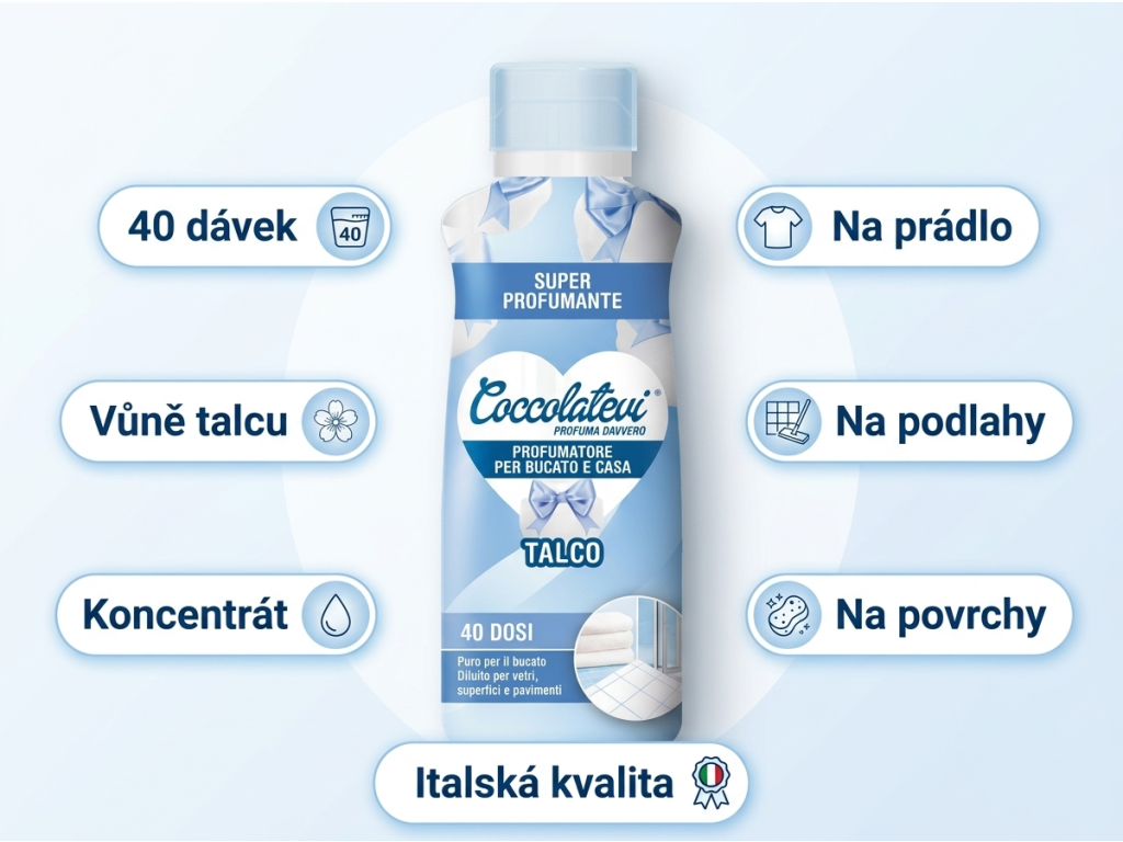 Coccolatevi Talco 250 ml - výhody
