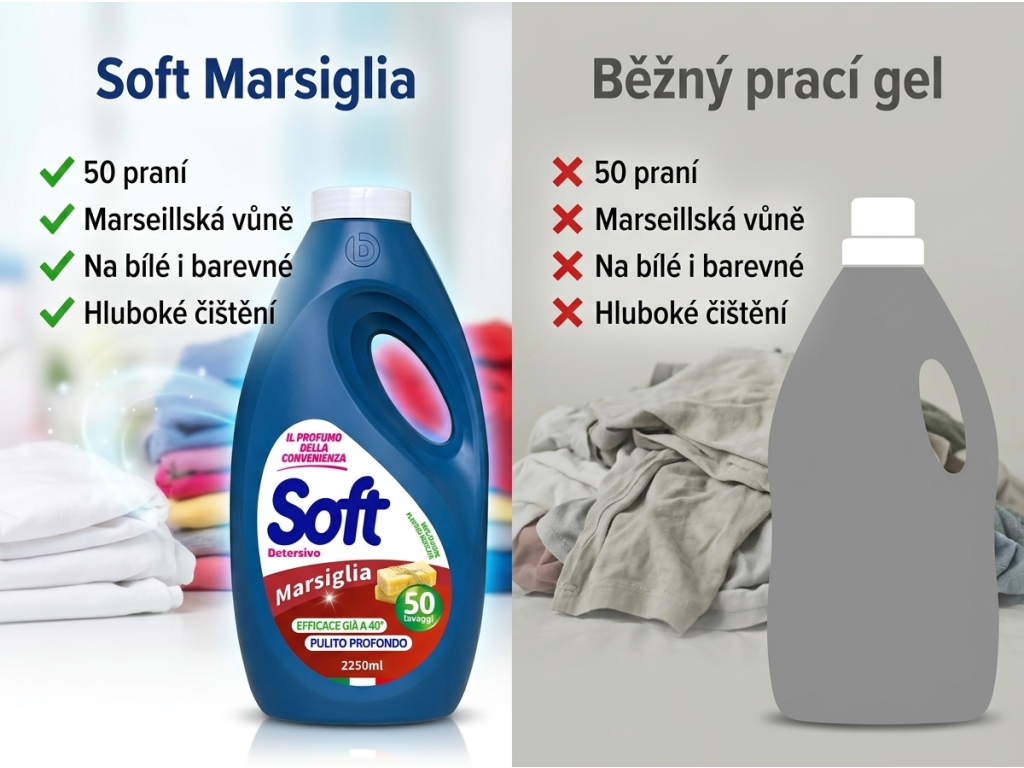 Soft Marsiglia prací gel - srovnání