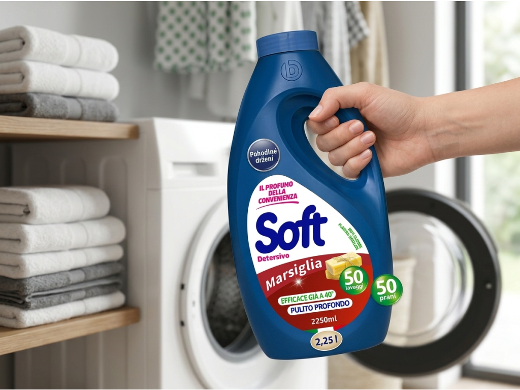 Soft Marsiglia prací gel - praktická láhev