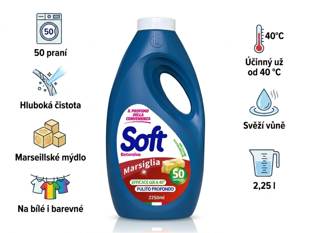 Soft Marsiglia prací gel - hlavní výhody