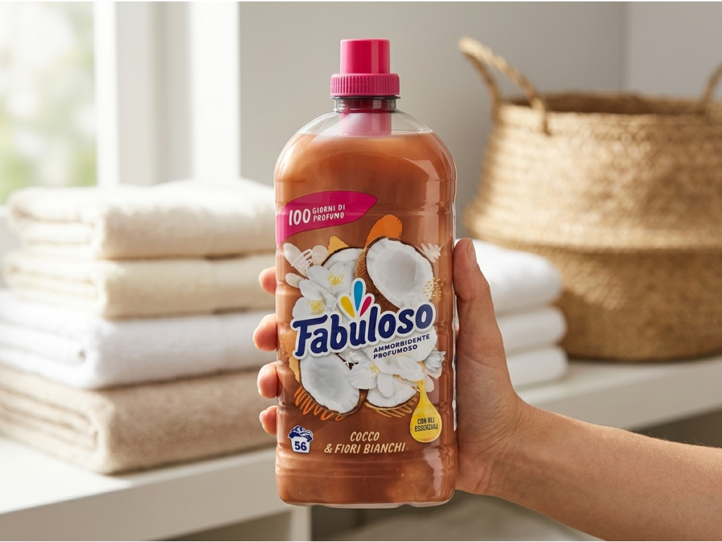 Fabuloso koncentrovaná aviváž kokos a bílé květy 1,25 l, 56 praní - balení v ruce