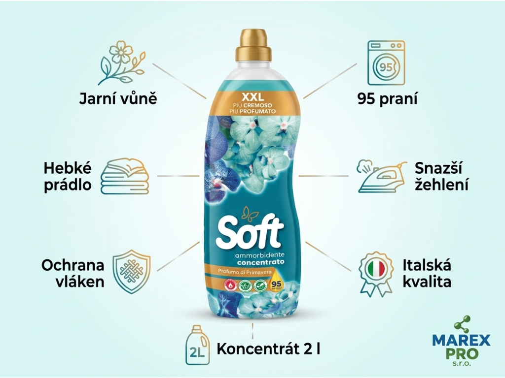 Soft koncentrovaná aviváž - hlavní výhody