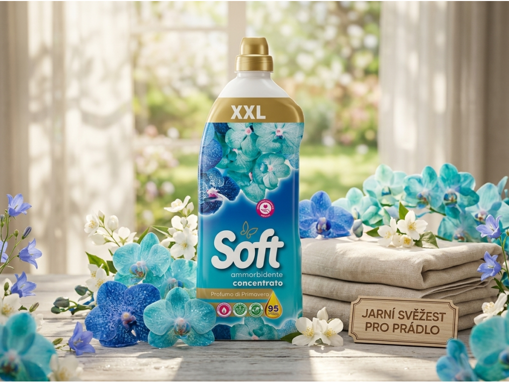Soft koncentrovaná aviváž s jarní vůní 95 praní 2 l - jarní vůně