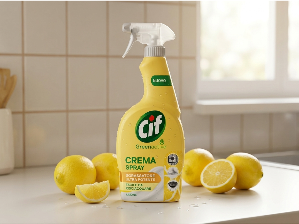 Cif Crema Spray Limone univerzální čisticí sprej 650 ml - citronová svěžest