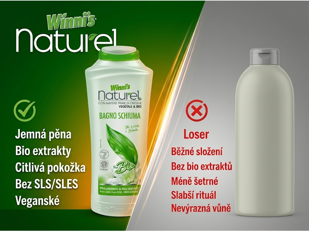 Winni´s Naturel pěna do koupele se zeleným čajem a břízou 500 ml - srovnání