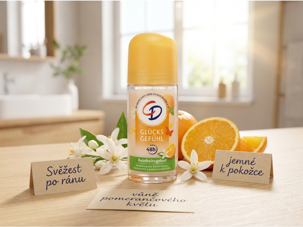 CD kuličkový deodorant Pocit štěstí s pomerančovým květem 50 ml - svěží vůně pomerančového květu