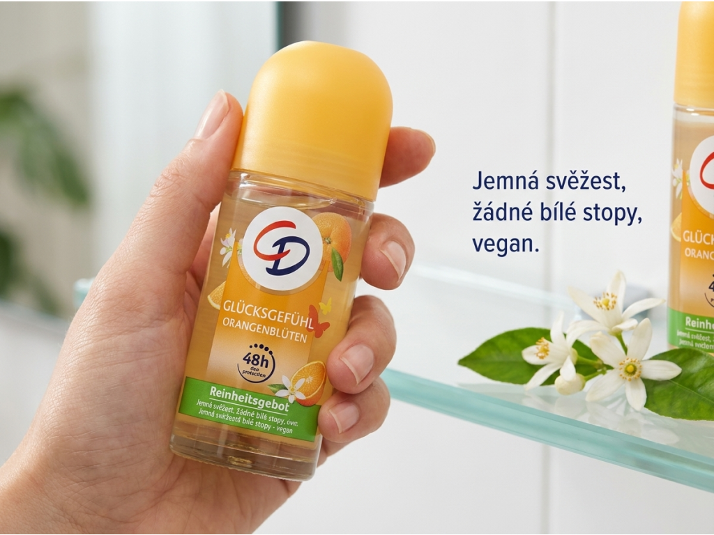 CD kuličkový deodorant Pocit štěstí s pomerančovým květem 50 ml - balení do ruky