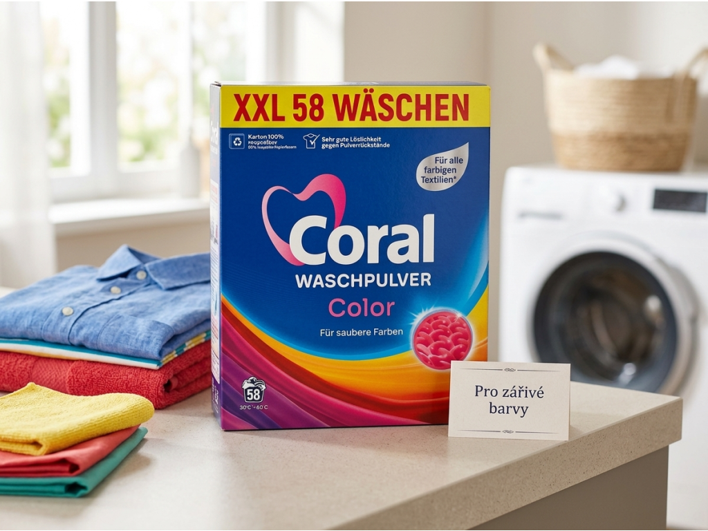 Coral prací prášek Color 58 dávek - barevné prádlo