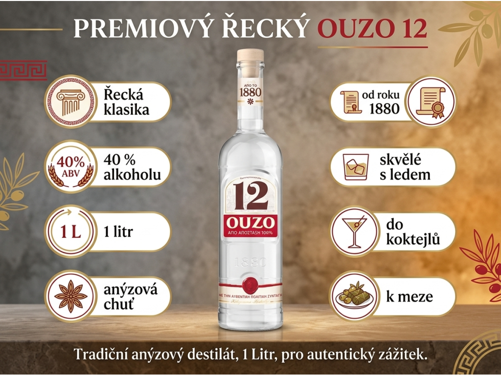 Ouzo 12 - hlavní výhody