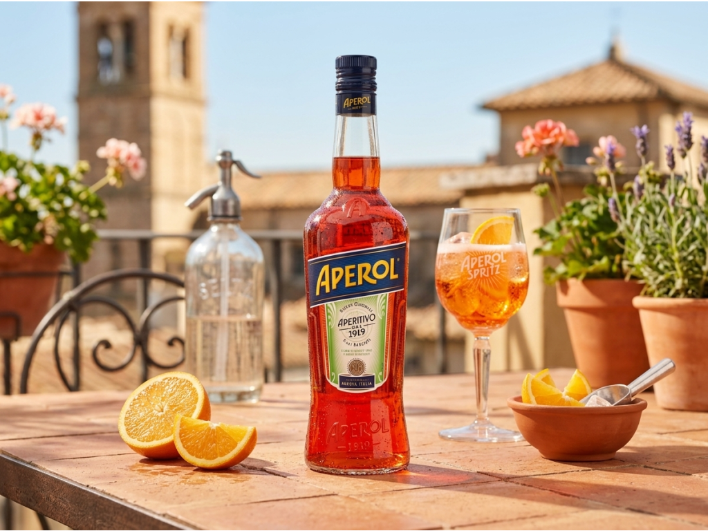 Aperol Aperitivo 11% 1 l - italské podávání