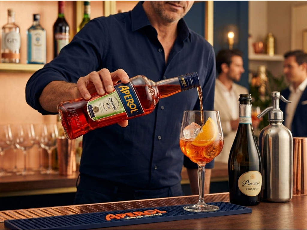 Aperol Aperitivo 11% 1 l - příprava koktejlu