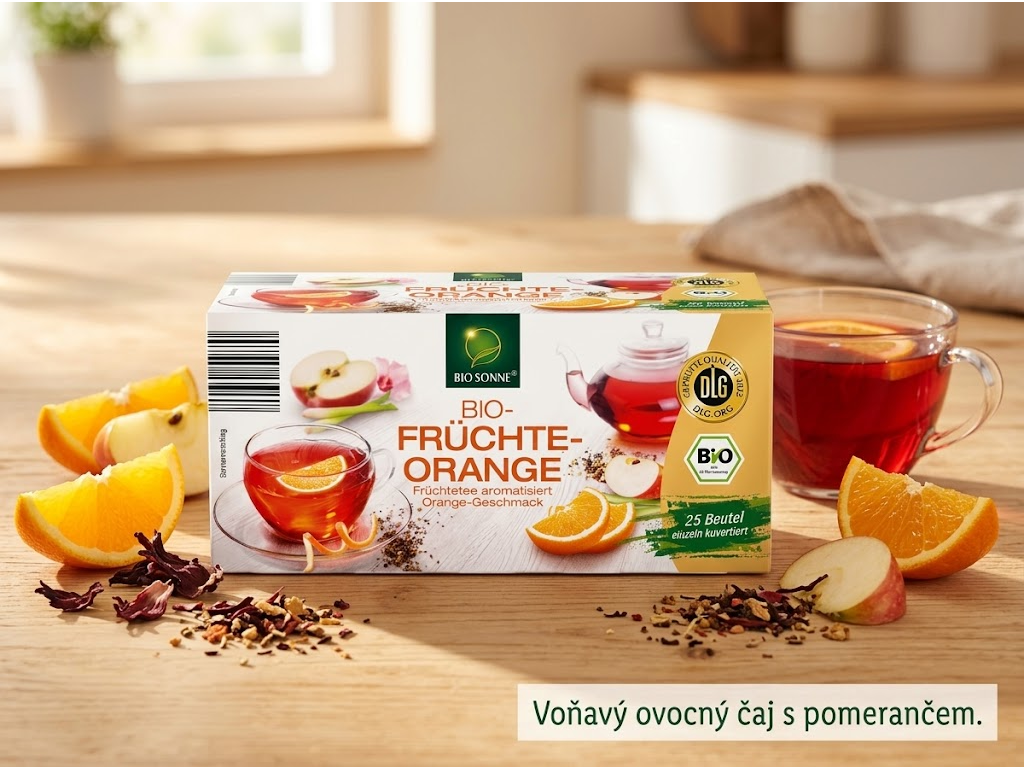Bio Sonne BIO ovocný čaj s pomerančem 25 ks, 56,25 g - přírodní čajová scéna