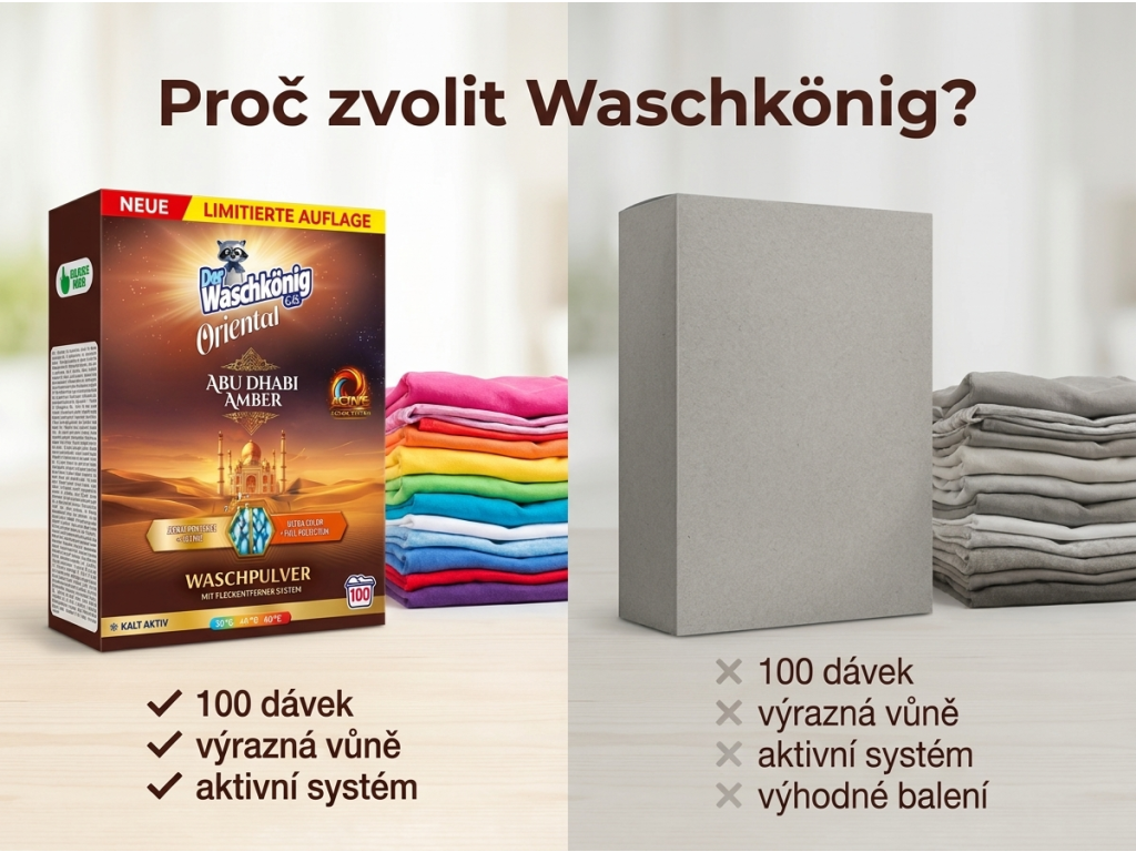 Waschkönig Oriental prací prášek 6 kg - srovnání