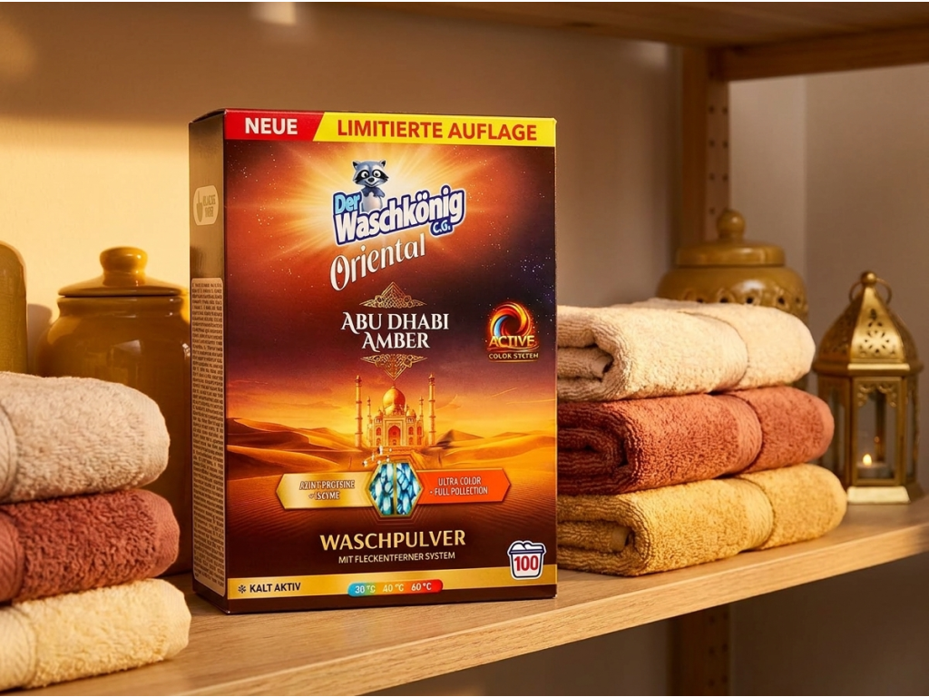Waschkönig Oriental prací prášek 6 kg v prádelně