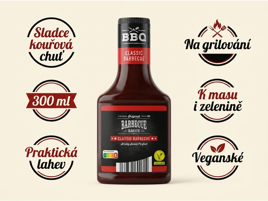 BBQ Originální barbecue omáčka classic 300 ml - hlavní benefity