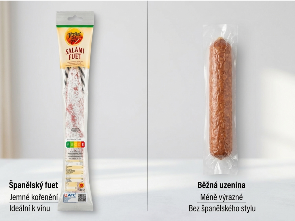 Tesoros del Sur španělský salám Fuet 170 g - srovnání