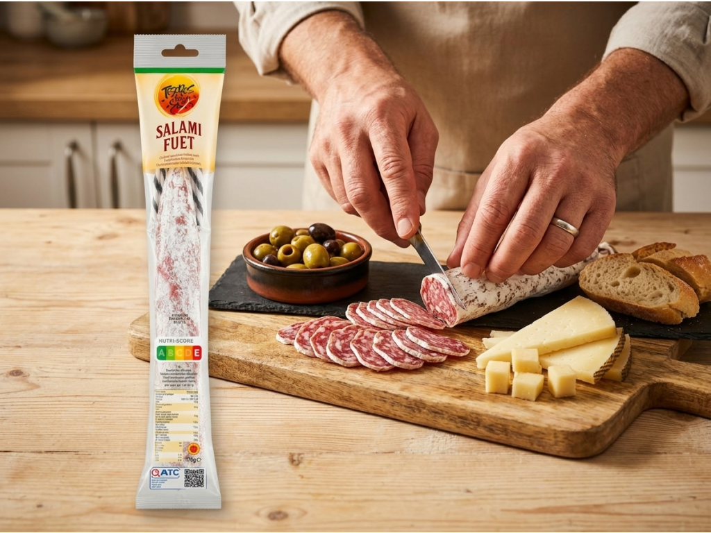 Tesoros del Sur španělský salám Fuet 170 g - servírování
