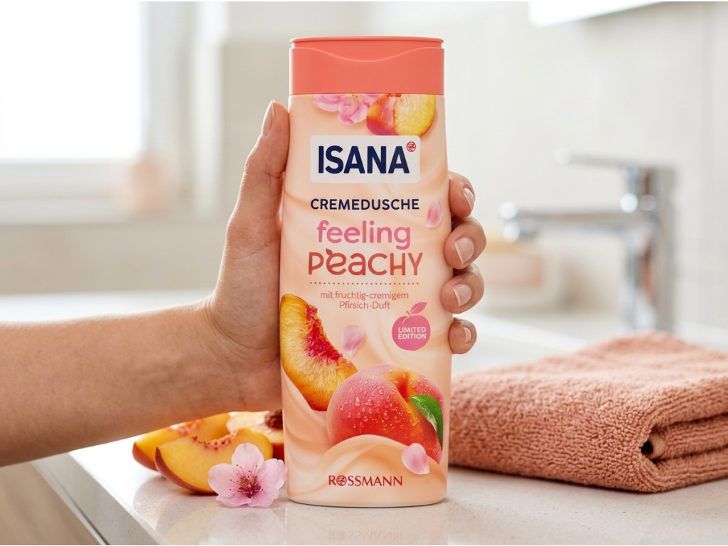 Isana sprchový gel Feeling Peachy s vůní broskve 300 ml - balení 300 ml