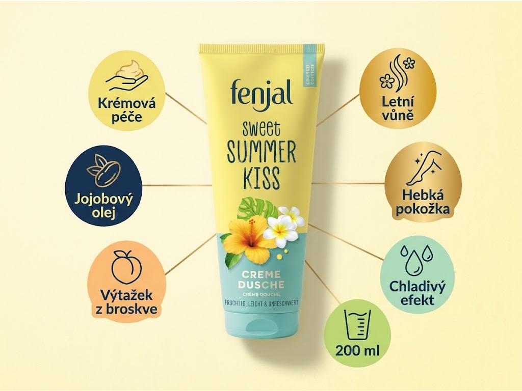 Fenjal Sweet Summer Kiss - benefity krémového sprchového gelu